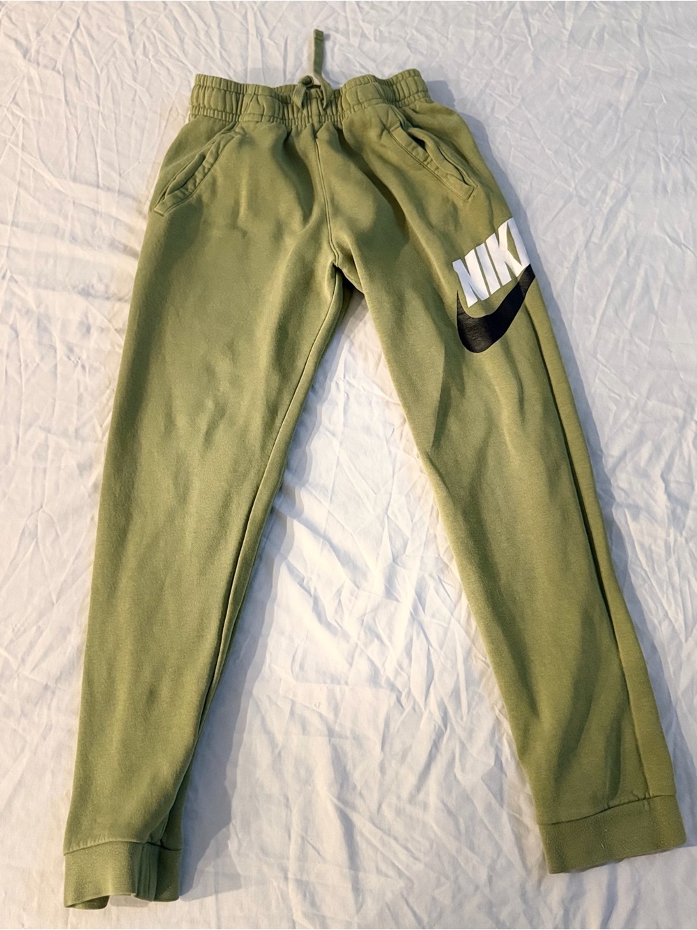 Nike olive green kids joggers